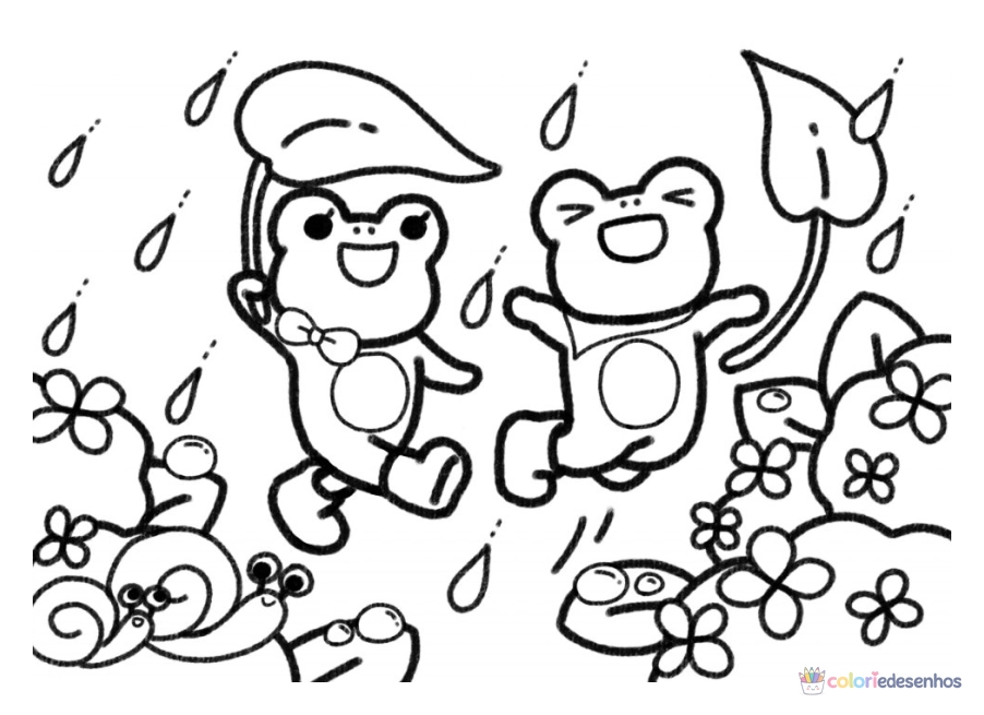 Sapo para colorir