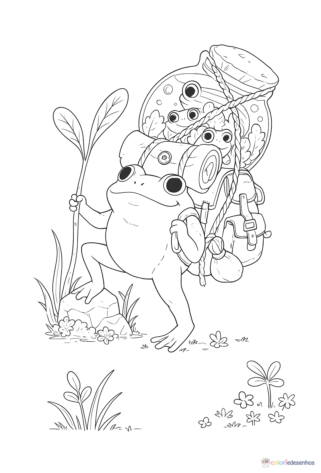 Sapo para imprimir e colorir para colorir