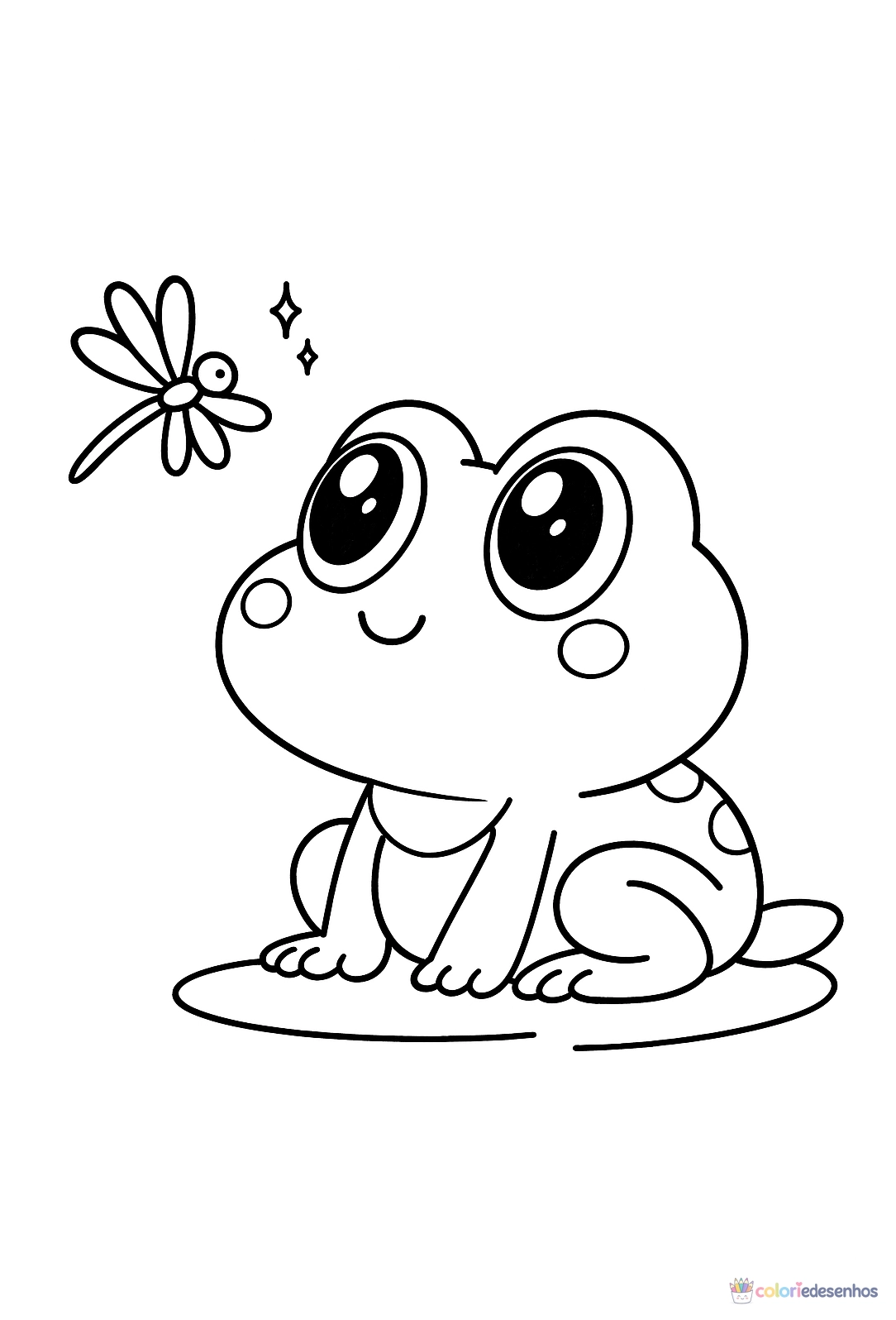 Sapo para imprimir e colorir para colorir