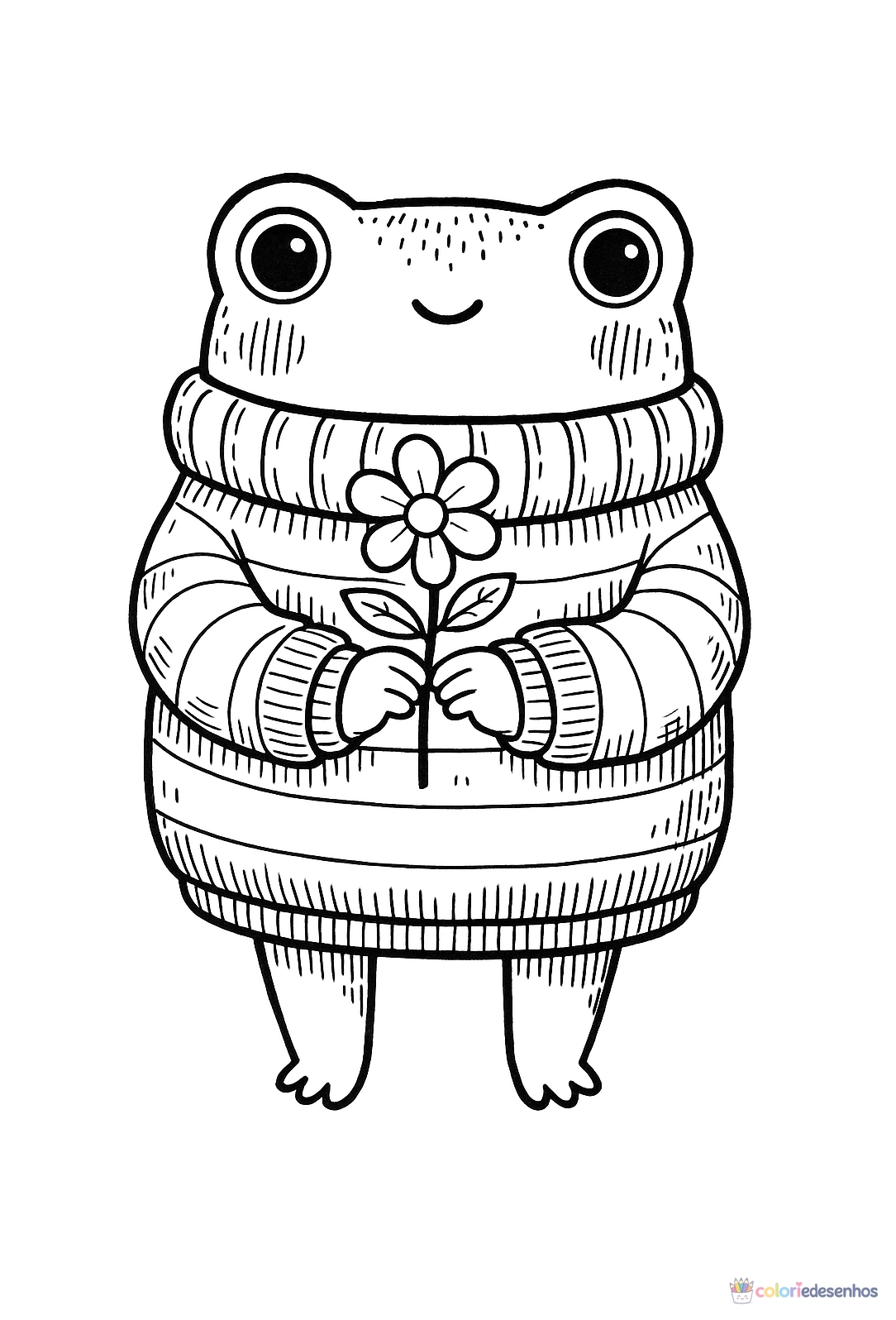 Sapo para imprimir e colorir para colorir