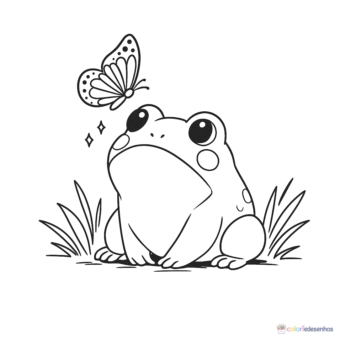 Sapo para imprimir e colorir para colorir