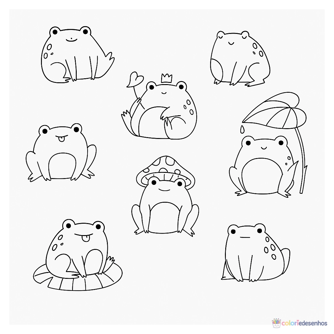 Sapo para imprimir e colorir para colorir