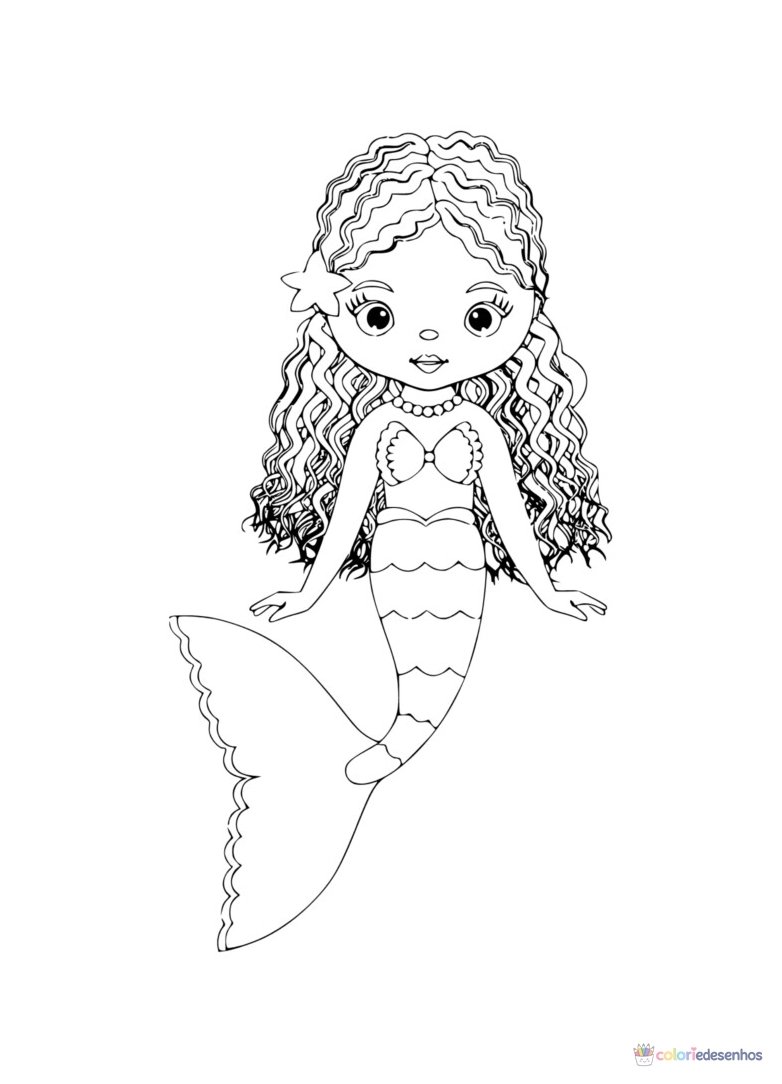Sereia para colorir