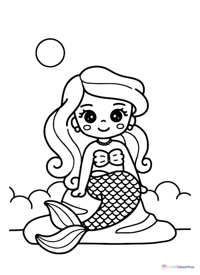 Sereia para colorir