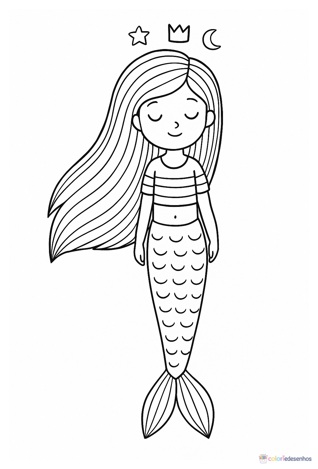 Sereia para colorir