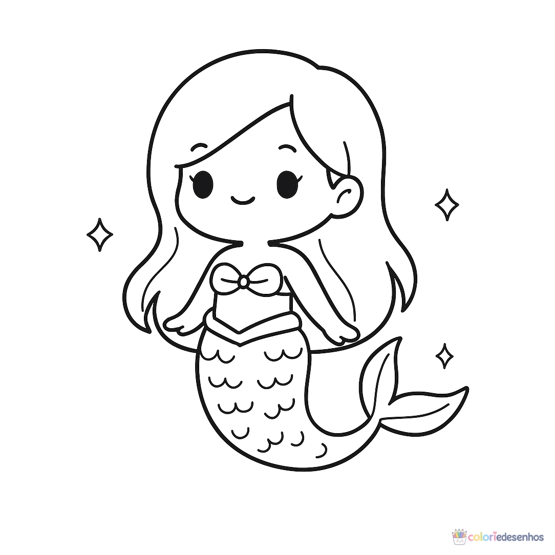 Sereia para colorir