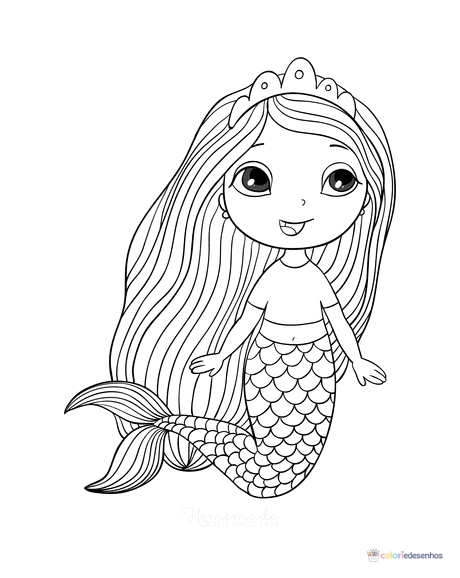 Sereia para colorir