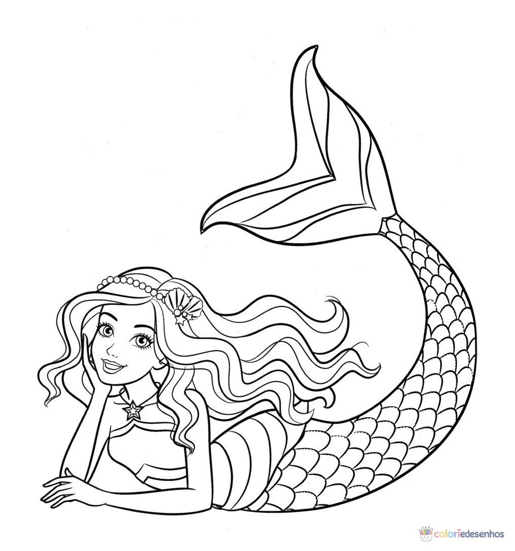 Sereia para colorir