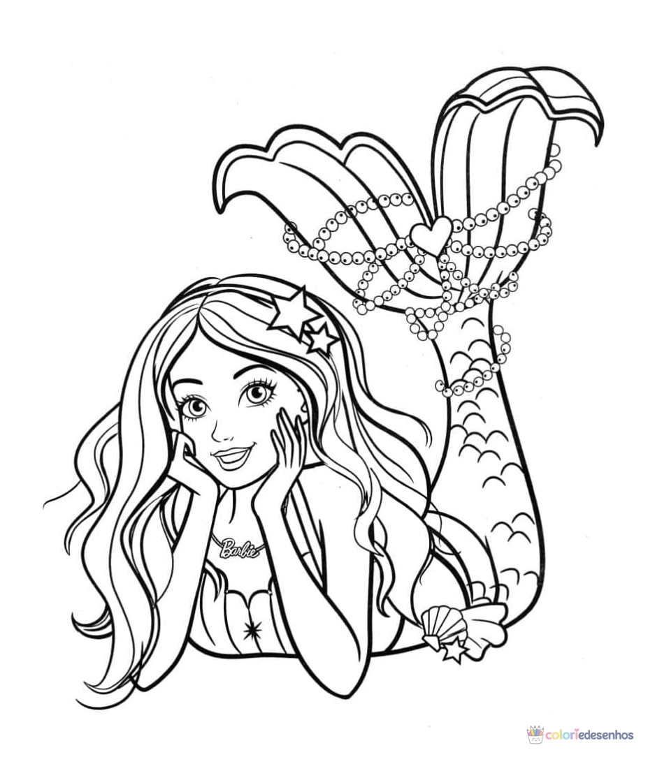 Sereia para colorir