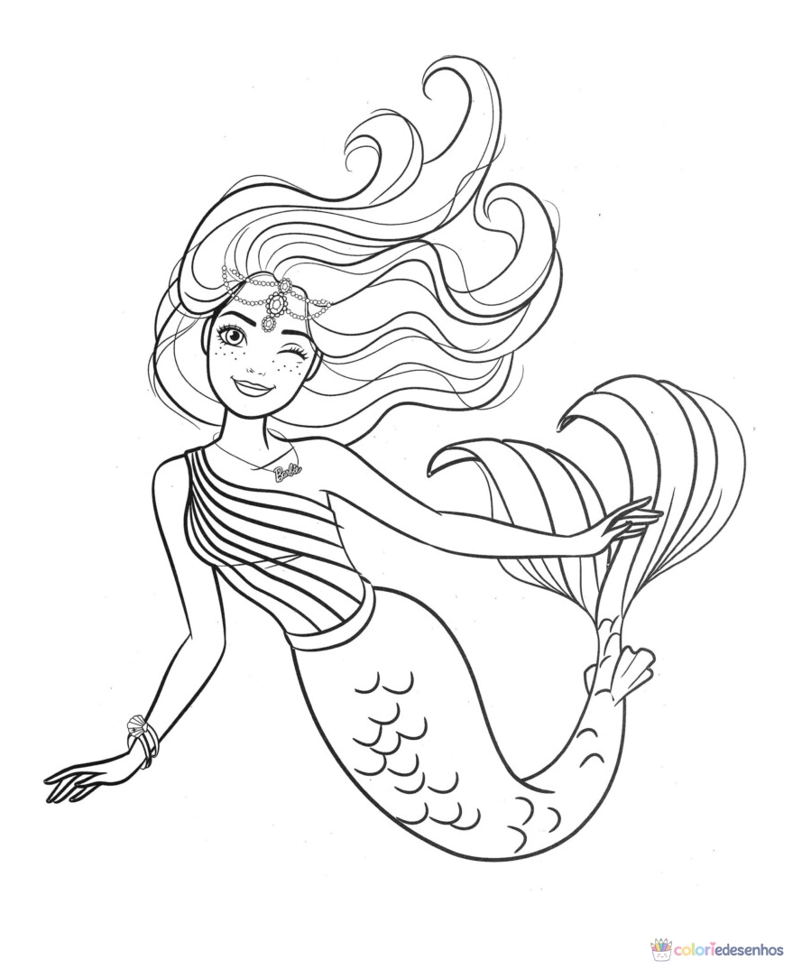 Sereia para colorir
