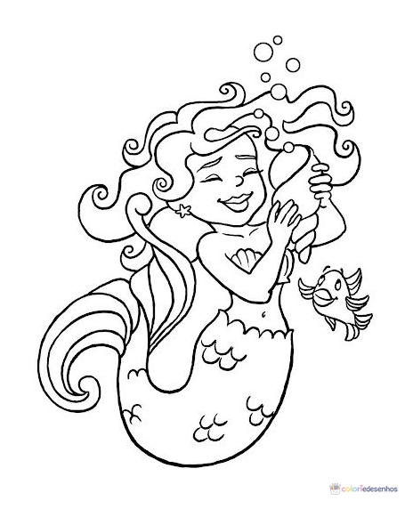 Sereia para colorir