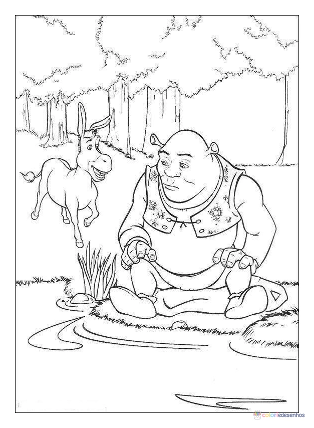 Shrek para colorir