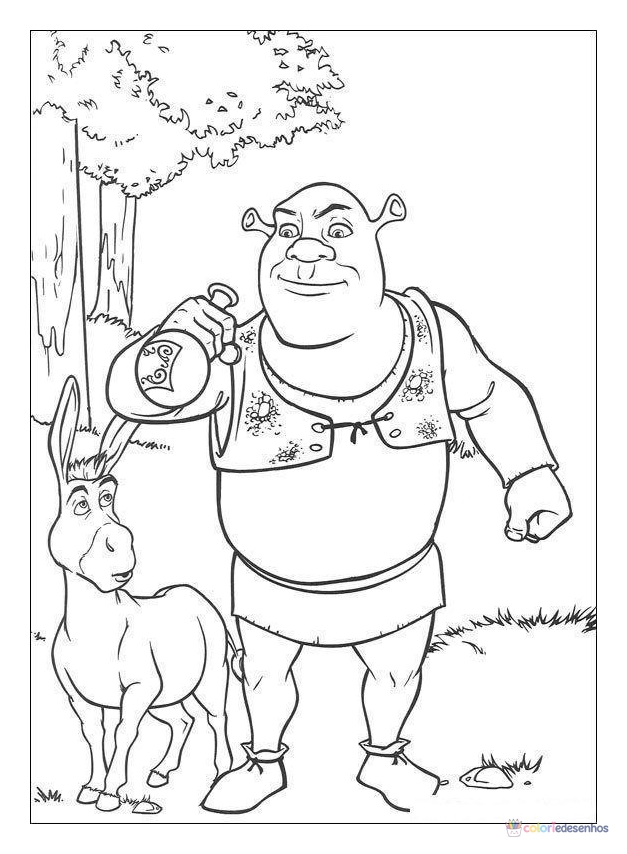 Shrek para colorir