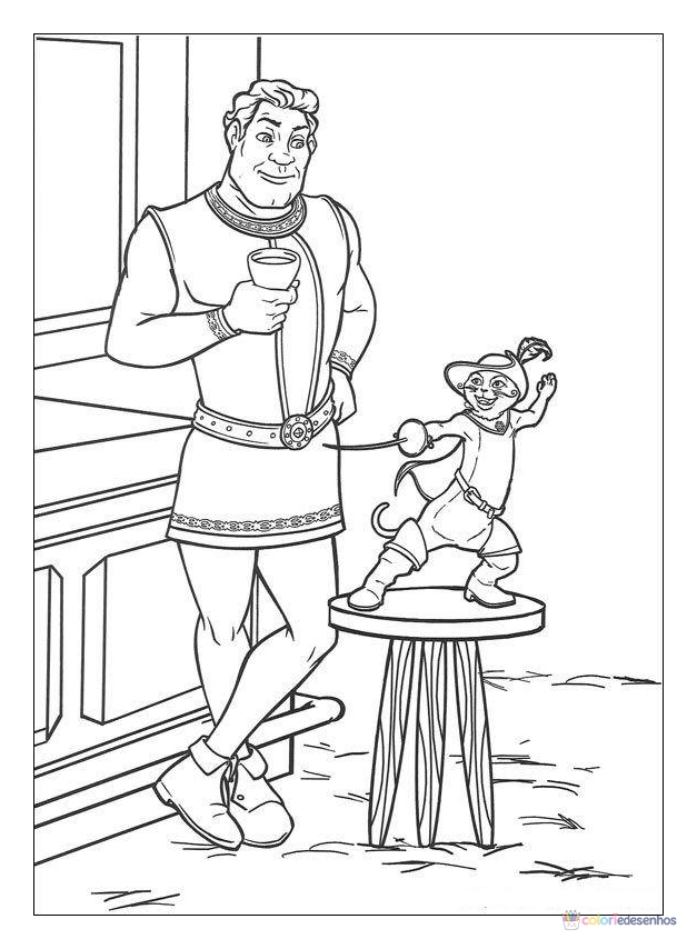 Shrek para colorir
