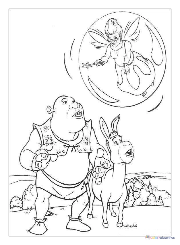 Shrek para colorir