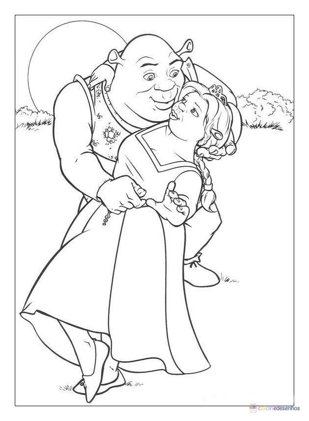 Shrek para colorir
