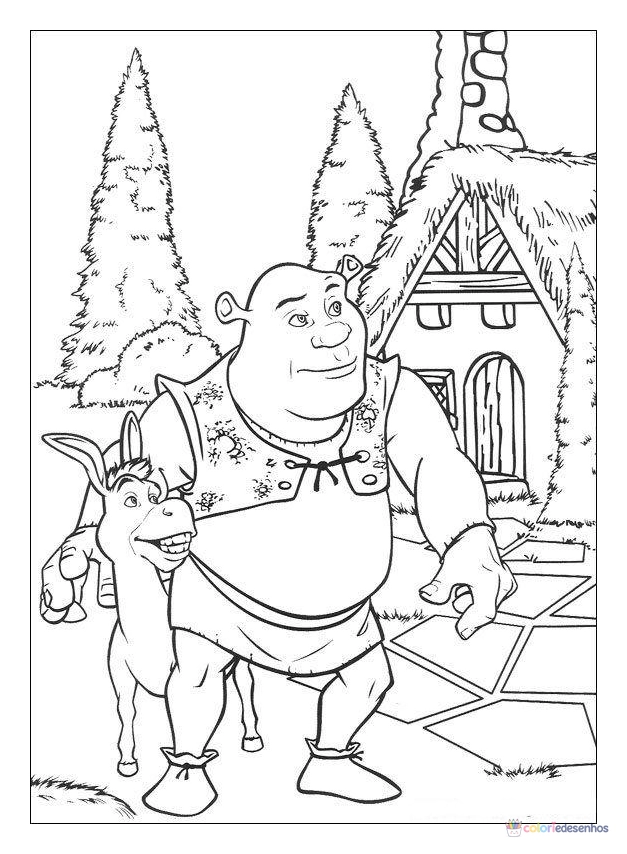 Shrek para colorir
