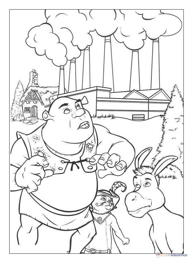 Shrek para colorir