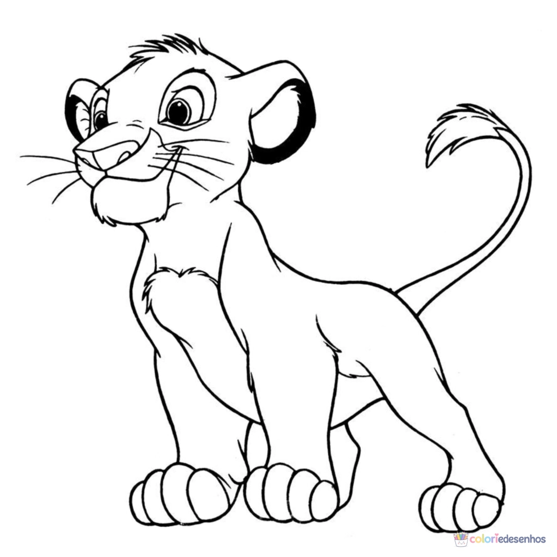 Simba para colorir