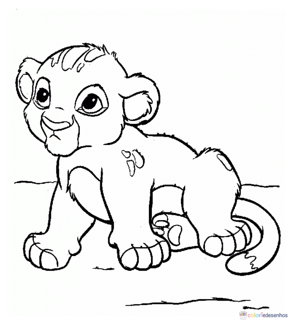 Desenhos de Simba para colorir