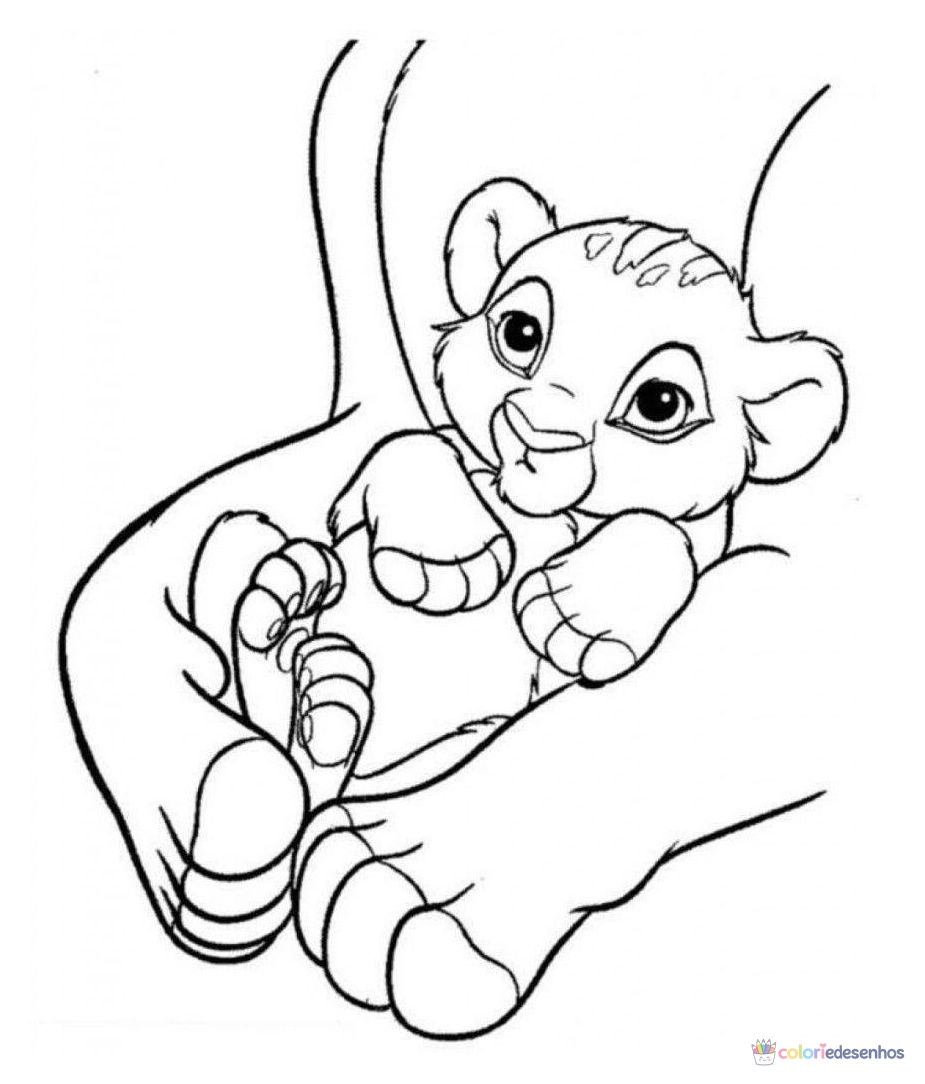 Simba para colorir