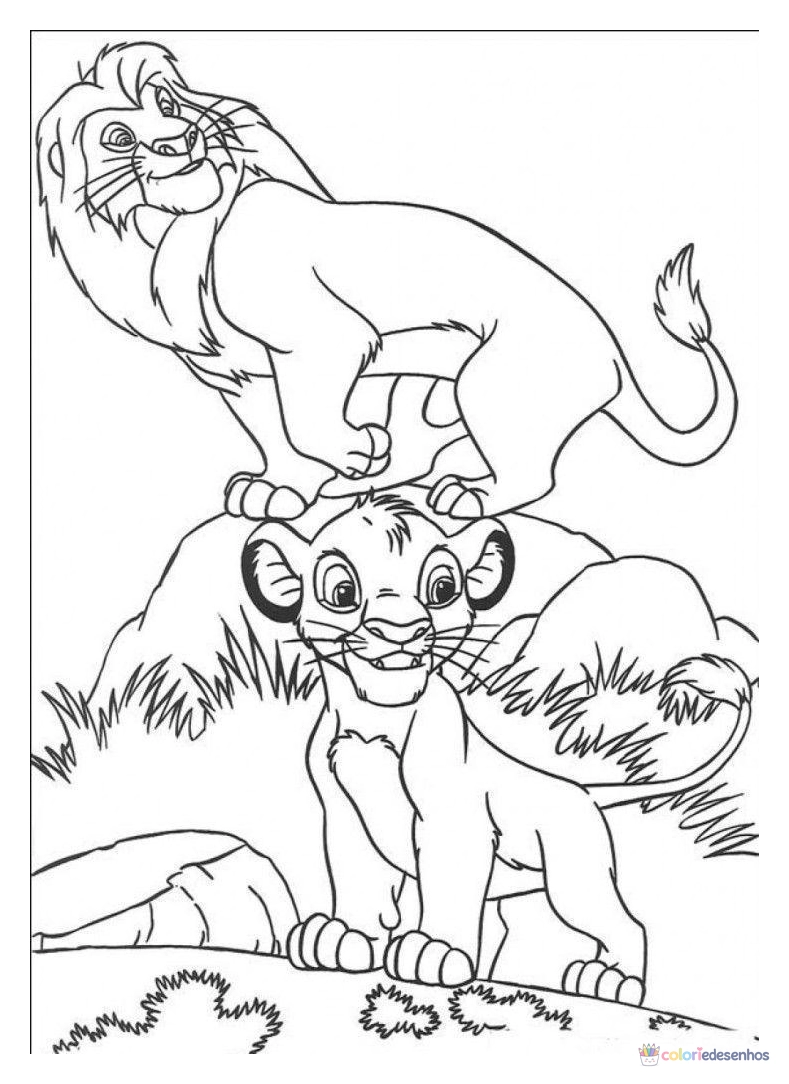 Simba para colorir