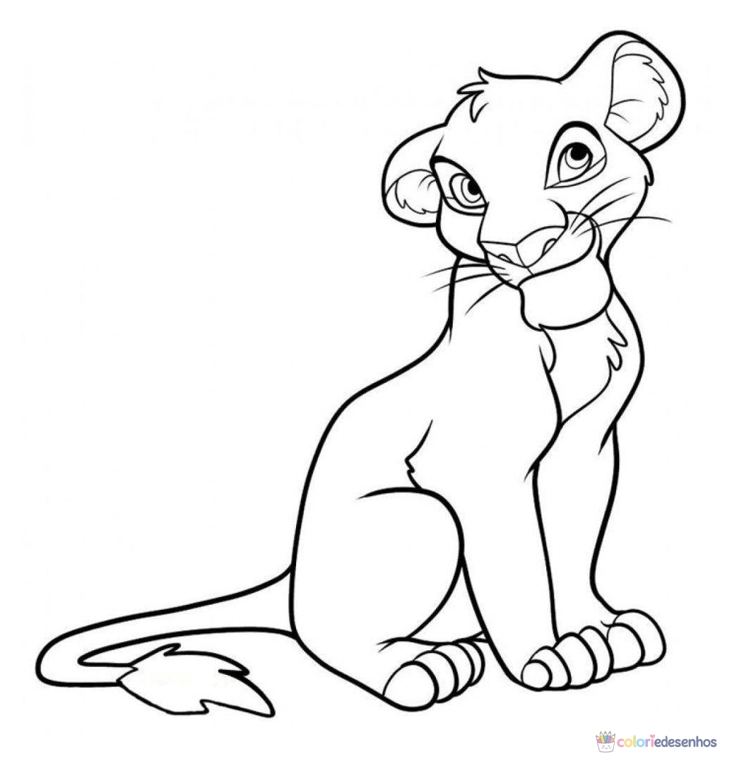 Simba para colorir
