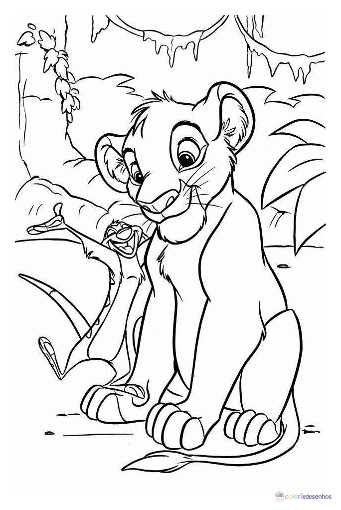 Simba para colorir