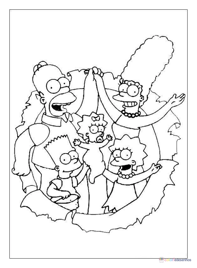 Simpsons para colorir