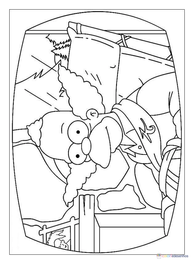 Simpsons para colorir