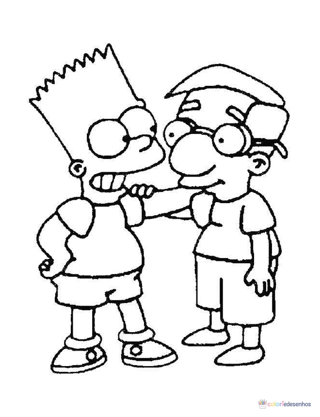 Simpsons para colorir