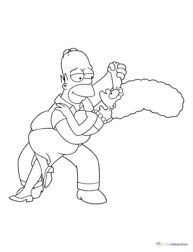 Simpsons para colorir