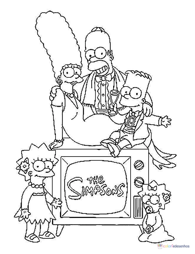 Simpsons para colorir