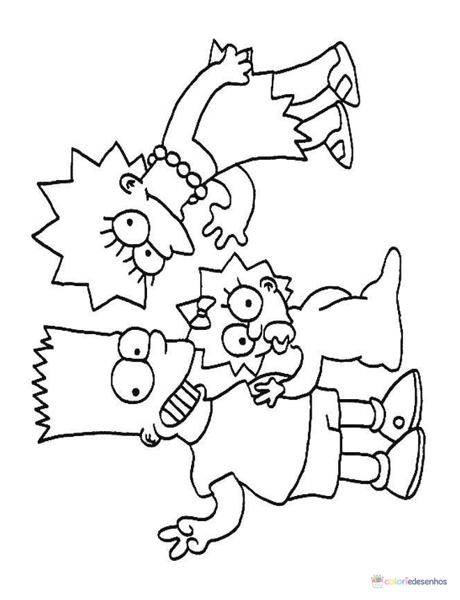 Simpsons para colorir