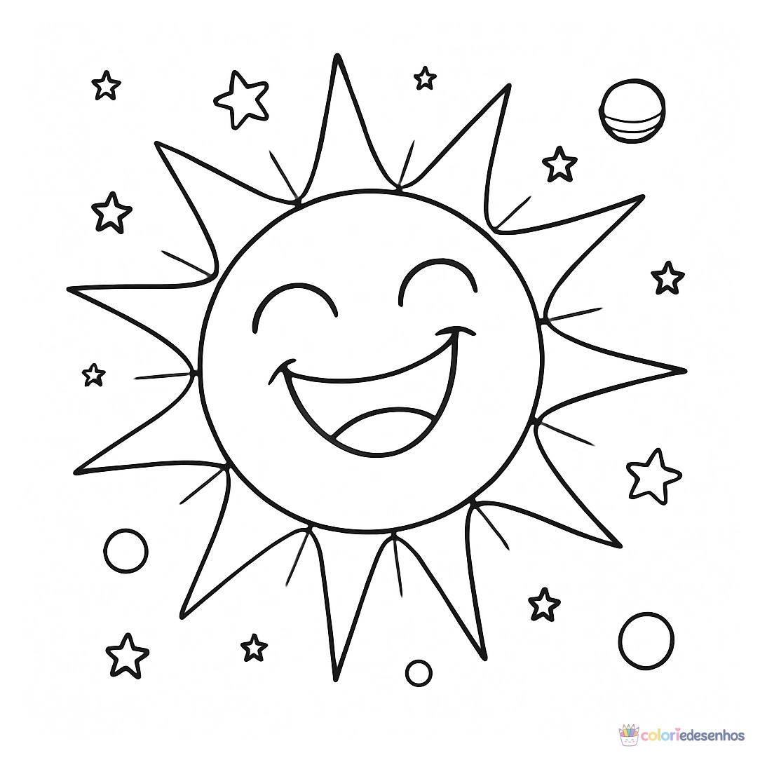 Sistema Solar para colorir