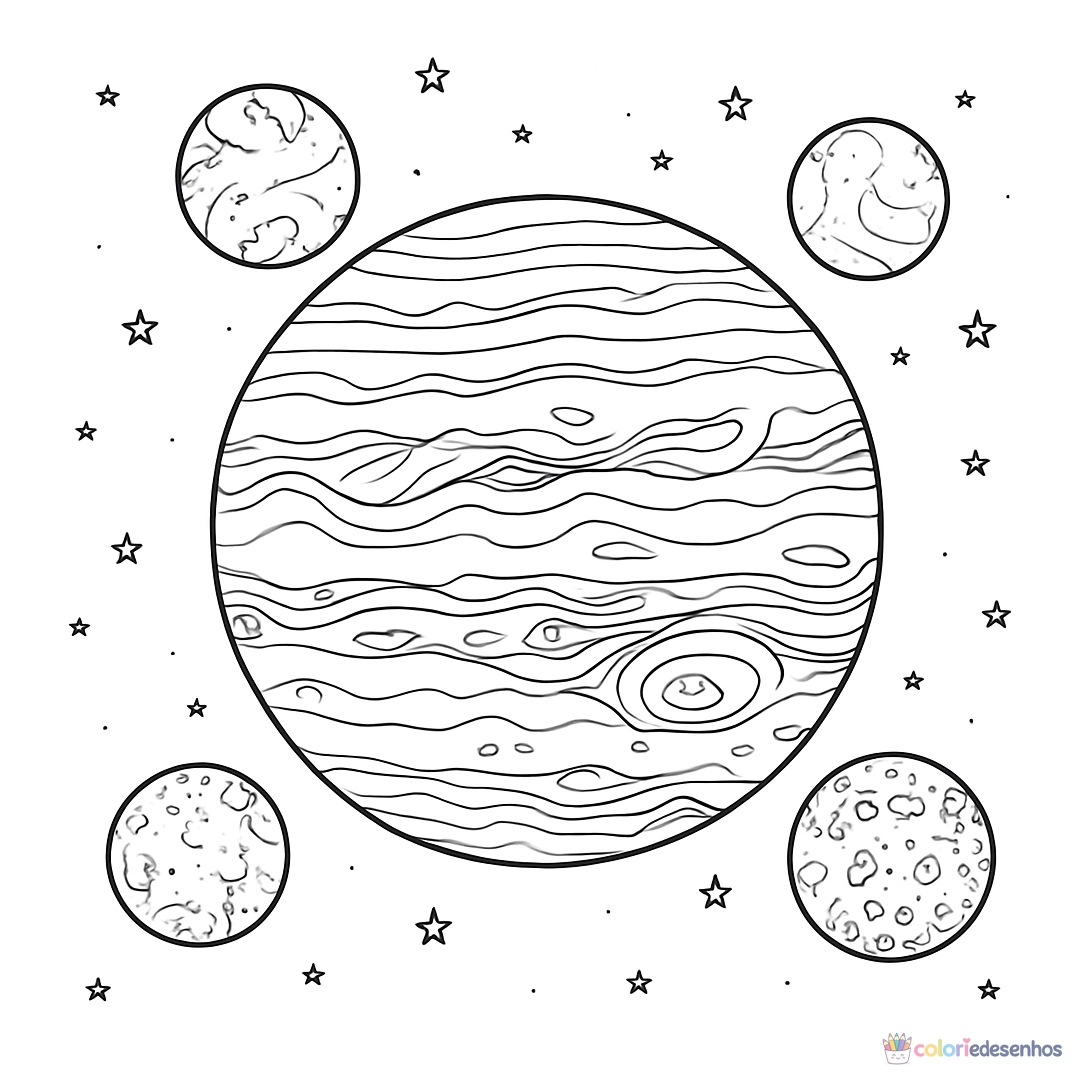 Sistema Solar para colorir