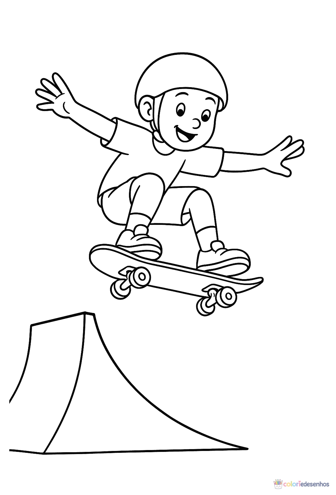 Desenhos de Skate para colorir