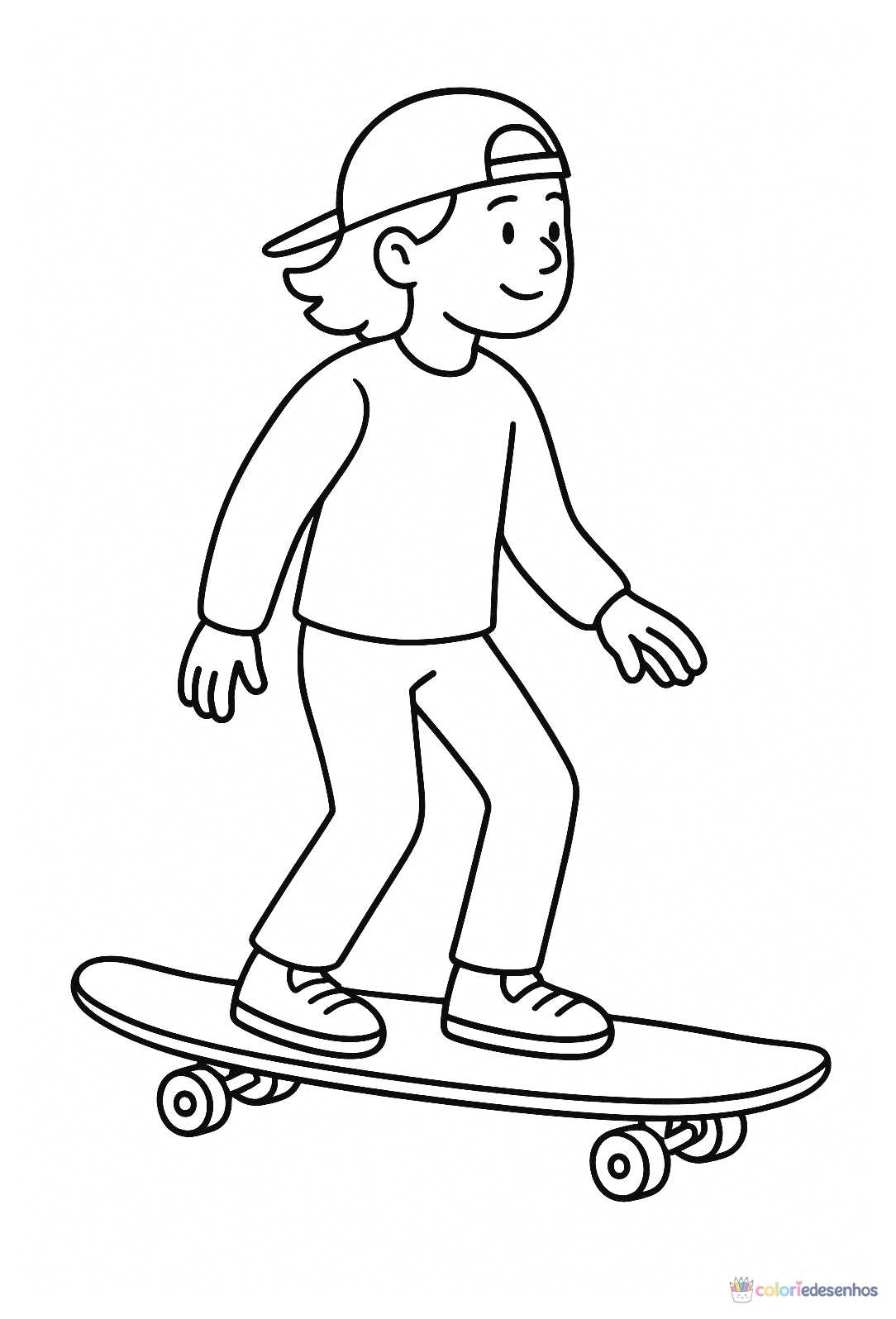 Skate para colorir