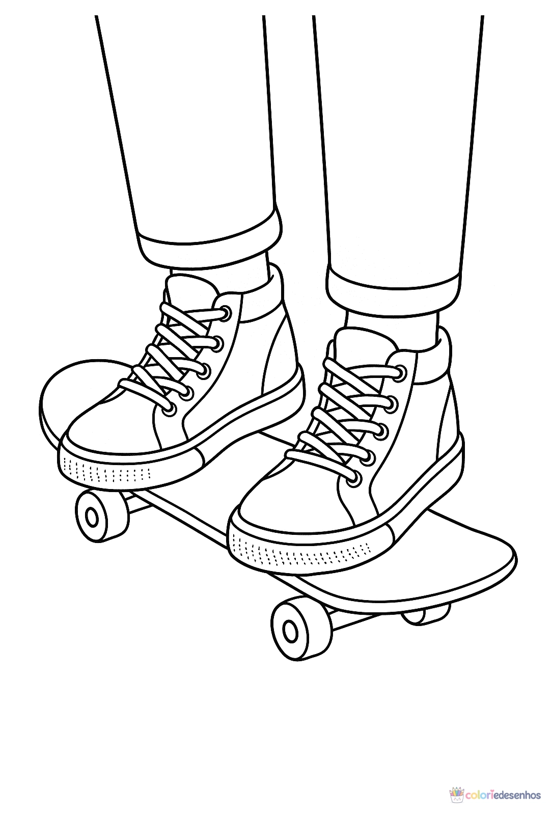 Skate para colorir