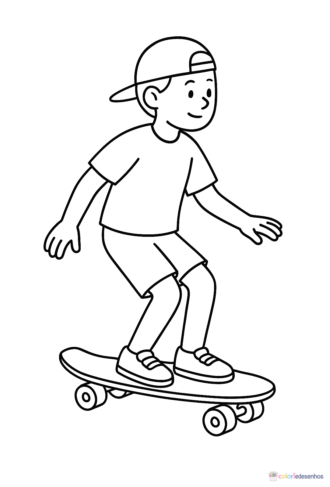 Skate para colorir