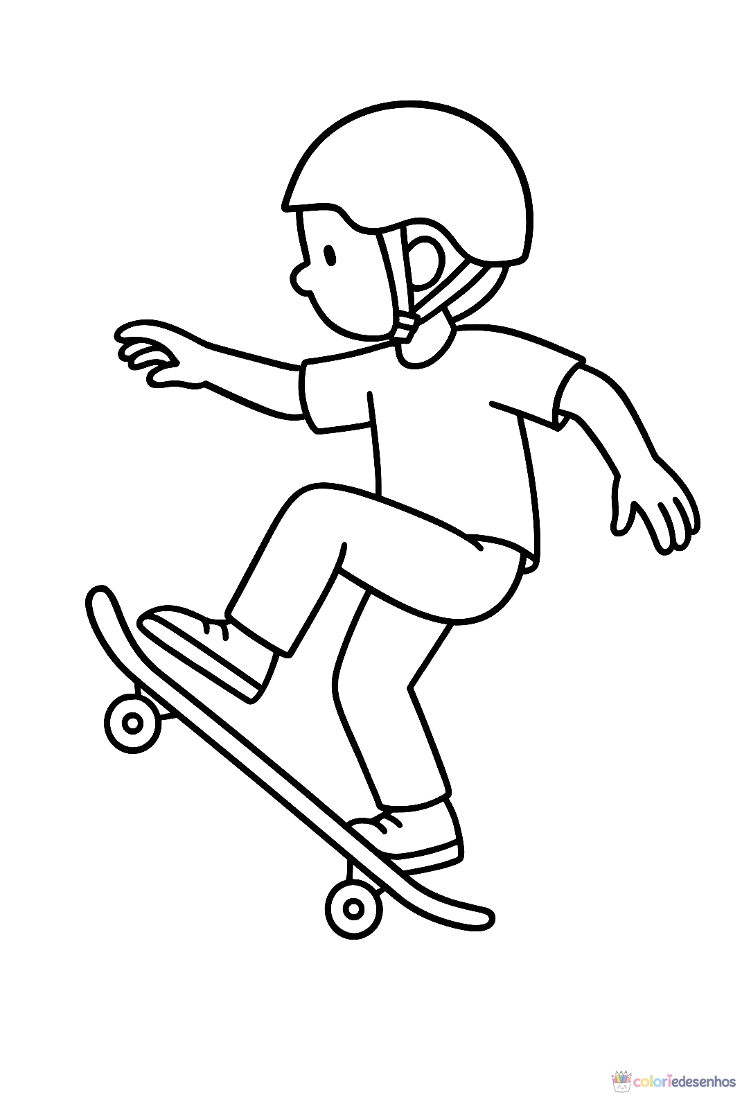 Skate para colorir