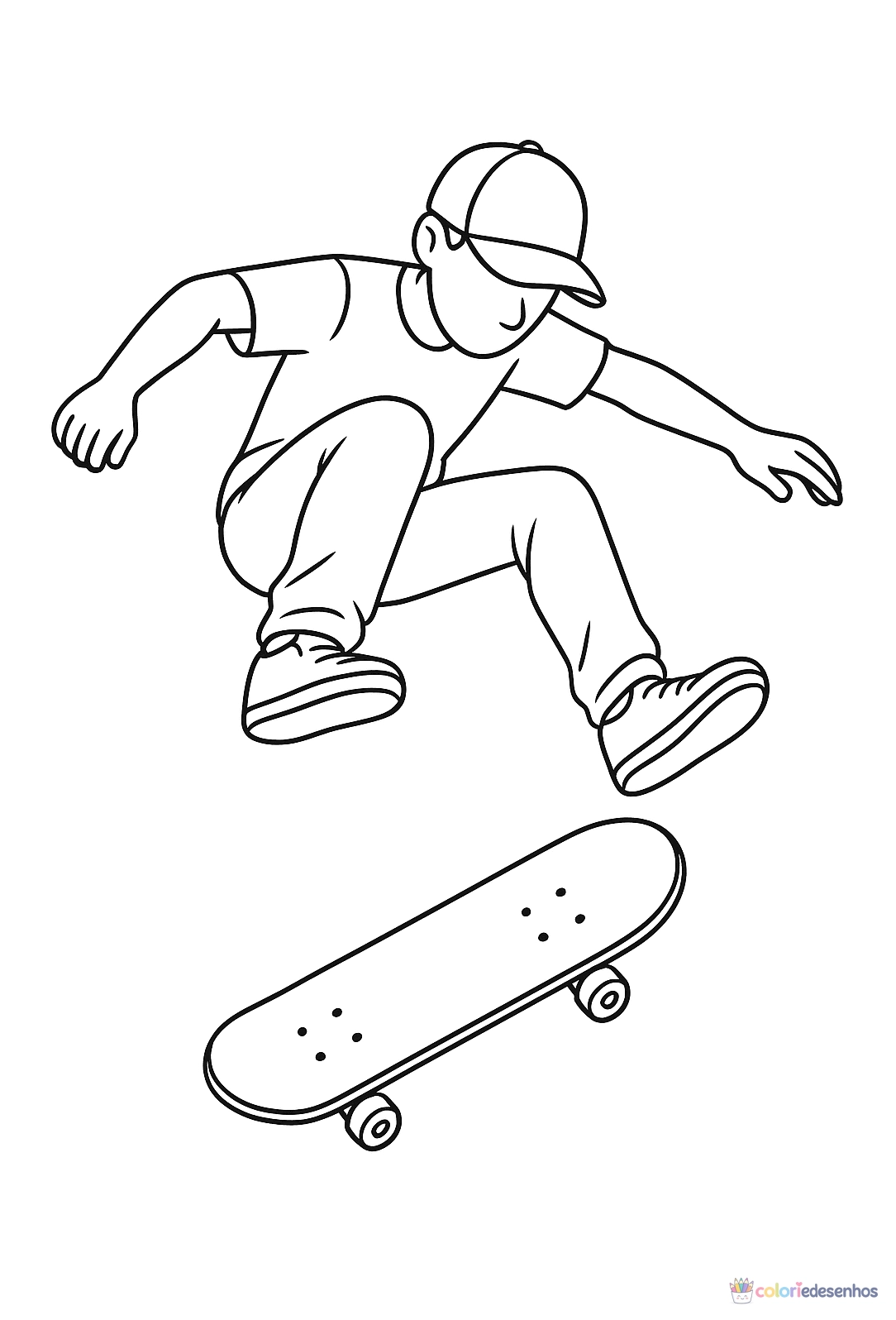 Skate para colorir