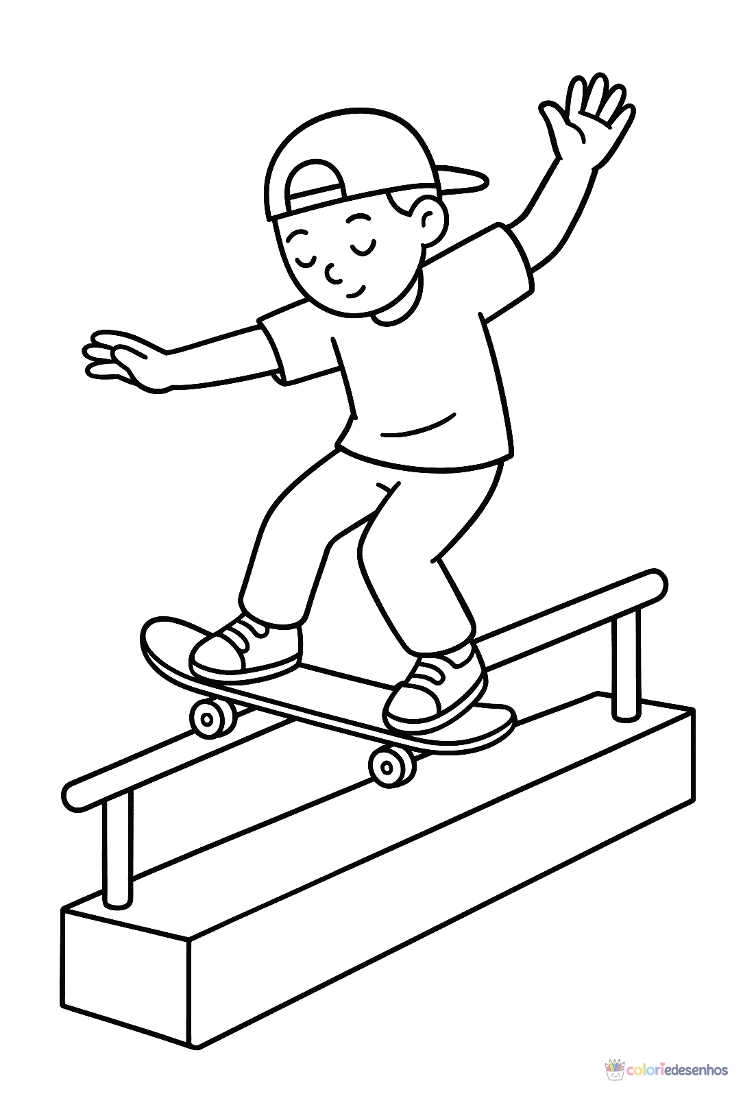 Skate para colorir