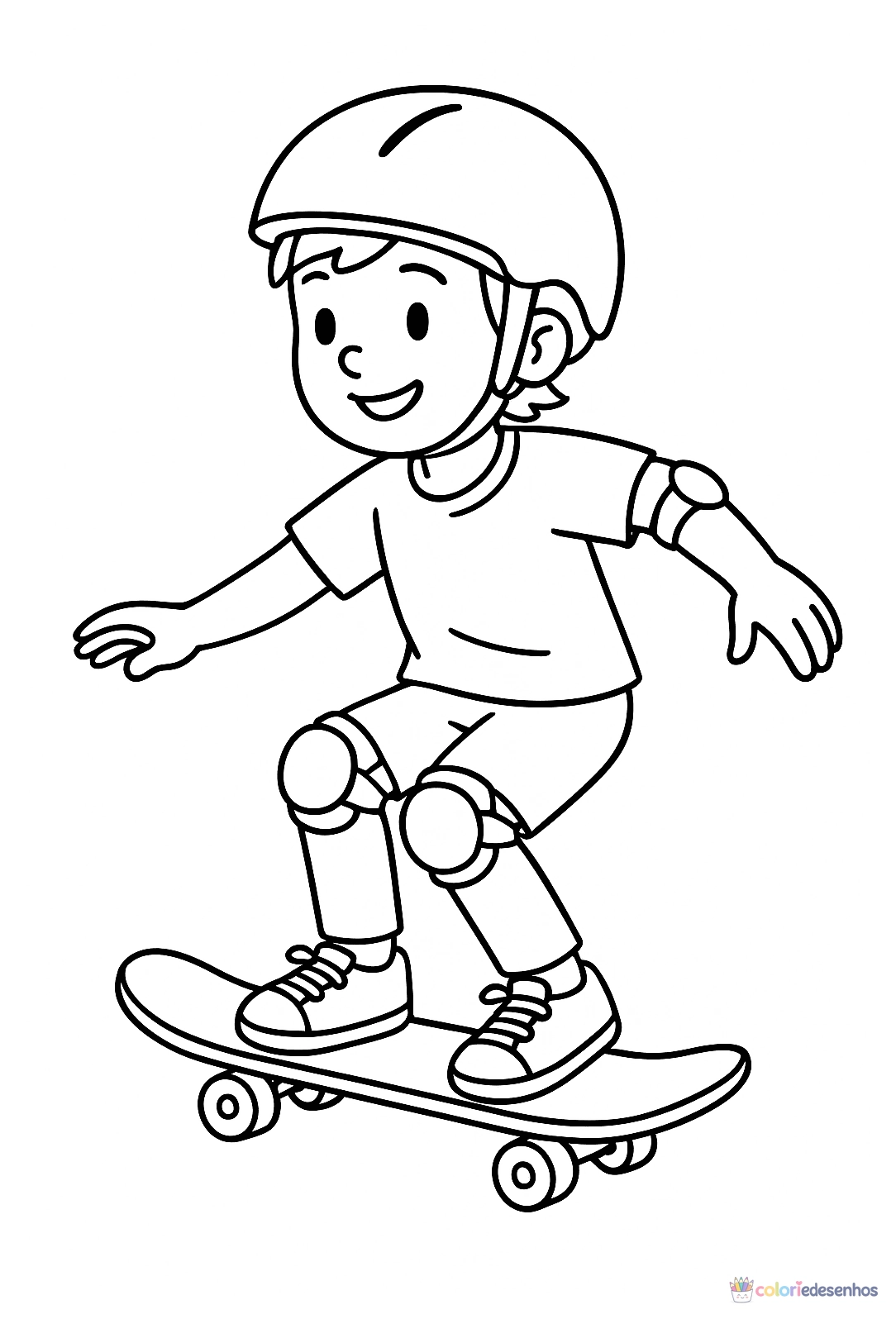 Skate para colorir