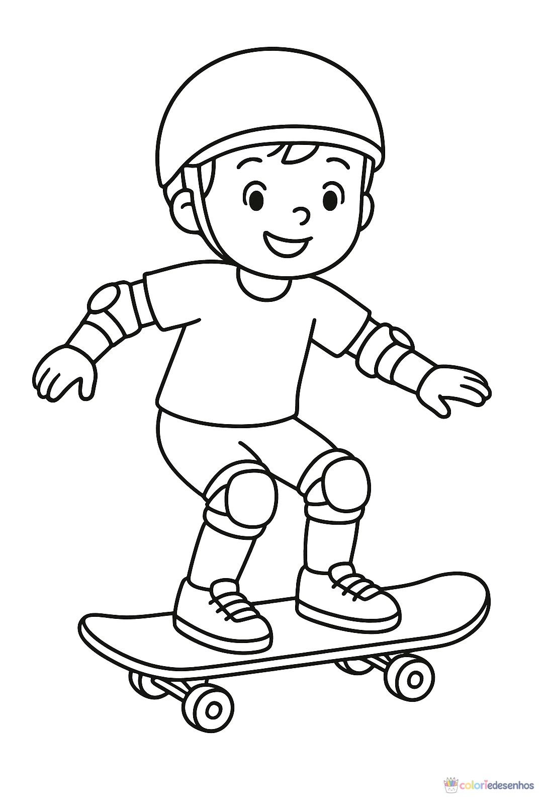 Skate para colorir