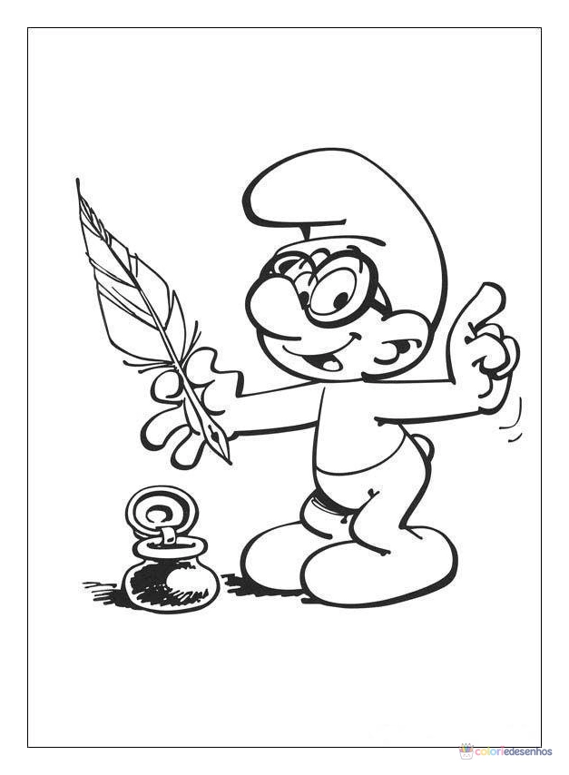 Smurfs para colorir