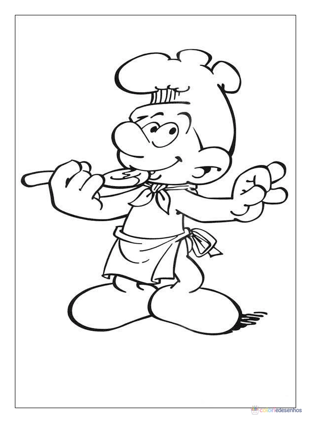 Smurfs para colorir