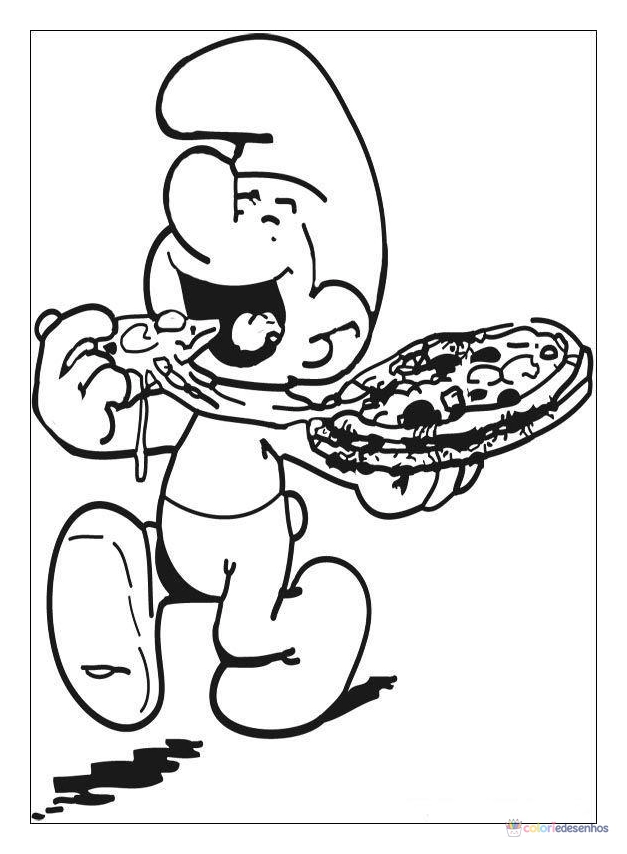 Smurfs para colorir