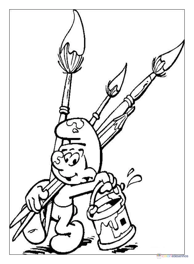 Smurfs para colorir