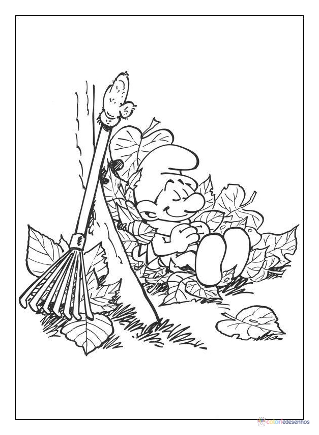 Smurfs para colorir